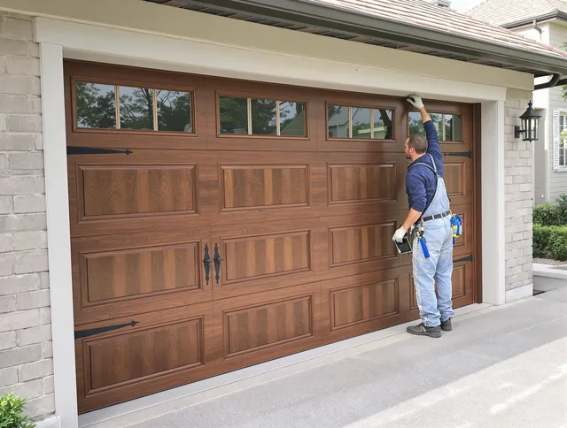 Custom garage door showcase by Newport Beach Garage Door Repair in Newport Beach
