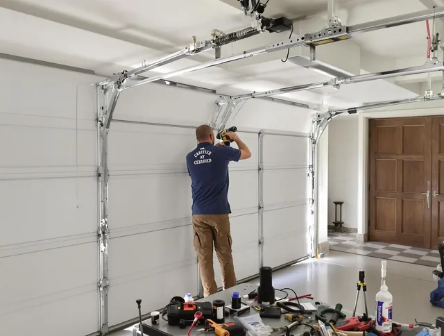 Newport Beach Garage Door Repair certified technician performing precision garage door repair in Newport Beach