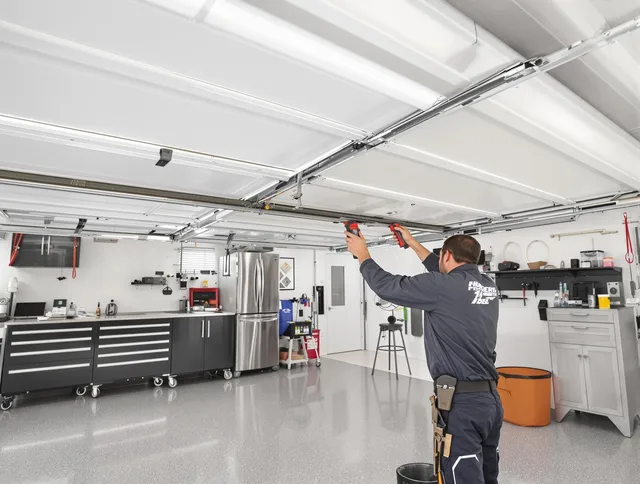 Overhead garage door repair service by Newport Beach Garage Door Repair in Newport Beach